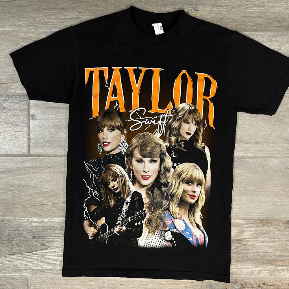 Taylor Swift Graphic T-Shirt - Black and Orange